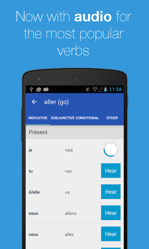 French Verb Conjugator Pro Screen 3