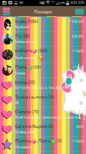 Peeky Kitty GO SMS Pro Theme