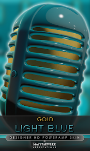 How to download gold lightblue poweramp skin 3.02 unlimited apk for android