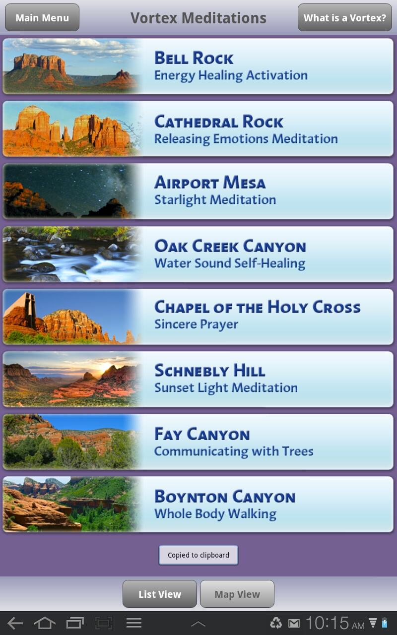 Sedona Meditation Screen 3