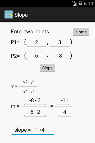 MATH/Equation of a Line Screen 2