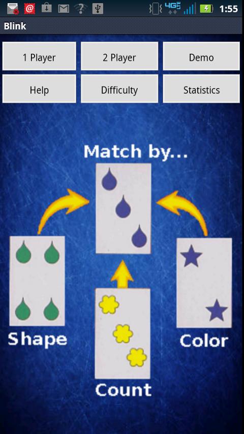 Android application Blink - A Super Fast Card Game screenshort
