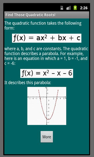 Find Those Quadratic Roots