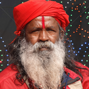 The saint in Red... by Gautam Tarafder - People Portraits of Men