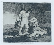 Executies van gevangen die staand aan palen gebonden zijn