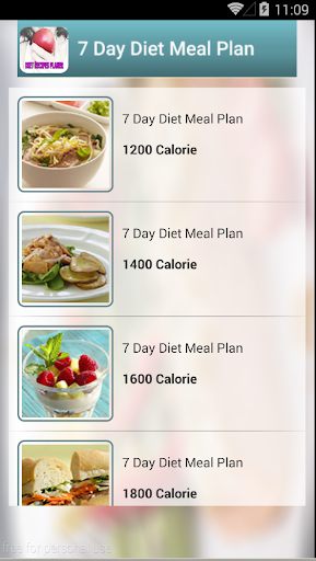 Diet recipes planer