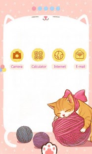 CUKI Theme Cute Ribbon Cat