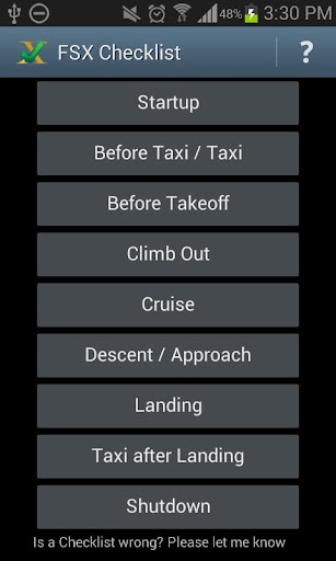 FSX Checklist