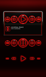 Poweramp Widget Red Glow Screenshots 1