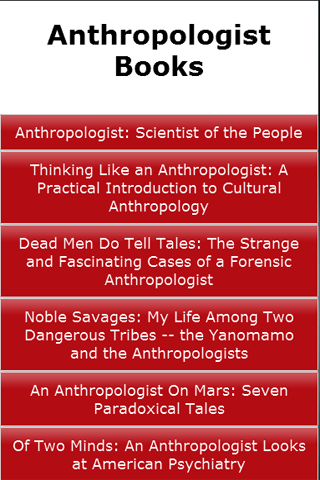 Anthropologist Books