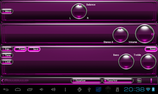 Poweramp skin pink glass Screenshots 5