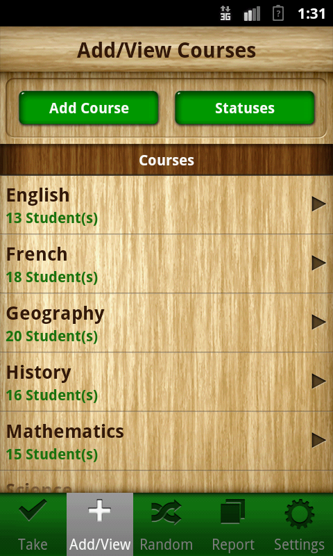 Android application Easy Attendance screenshort