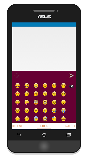Dark Red Emoji Keyboard Smiley