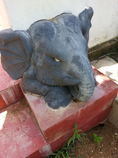 Elephant Face Statue 