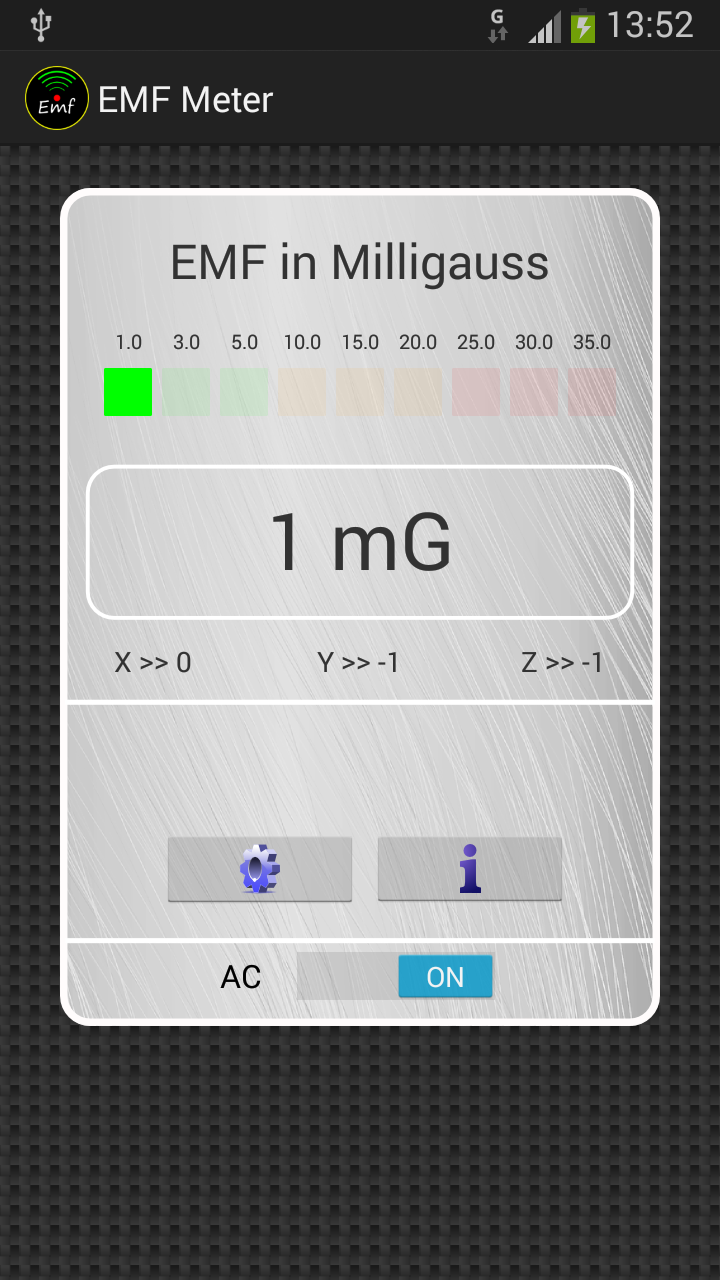 PRD EMF Meter Screen 2