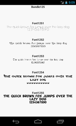 Fonts for FlipFont 125