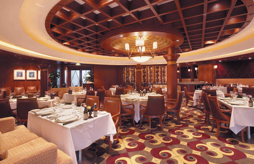 Serenade-of-the-Seas-Chops-Grille - The upscale steakhouse Chops Grille is one of the most popular restaurants on Serenade of the Seas. Early reservations are recommended.