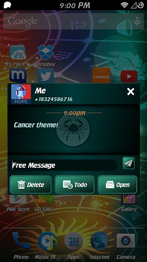 Cancer Zodiac Theme for GO SMS
