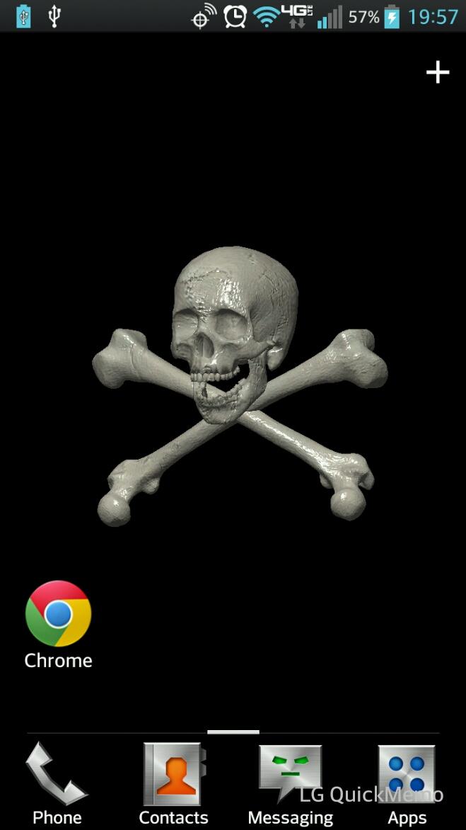 Skull &amp; Crossbones LWP Screen 2