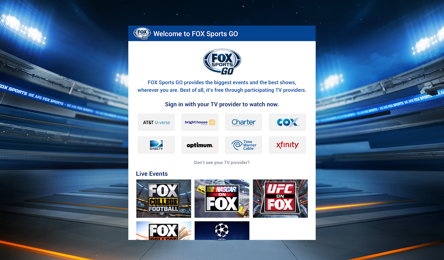 FOX Sports GO Android Apps on Google Play