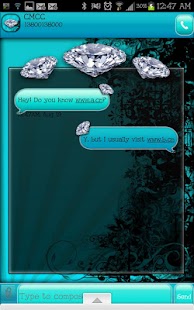 Lastest GO SMS - Turquoise Diamonds APK