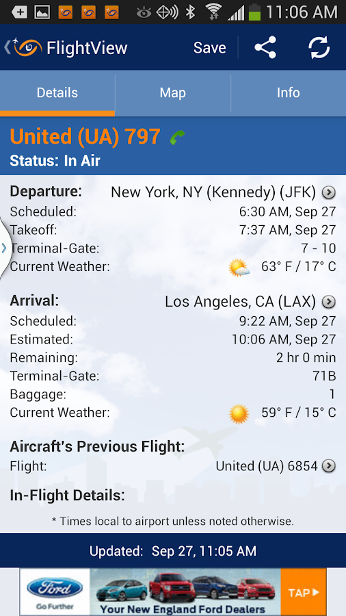 Flightview Flight Tracking : FlightView (BIL) Billings Flight Tracker ...