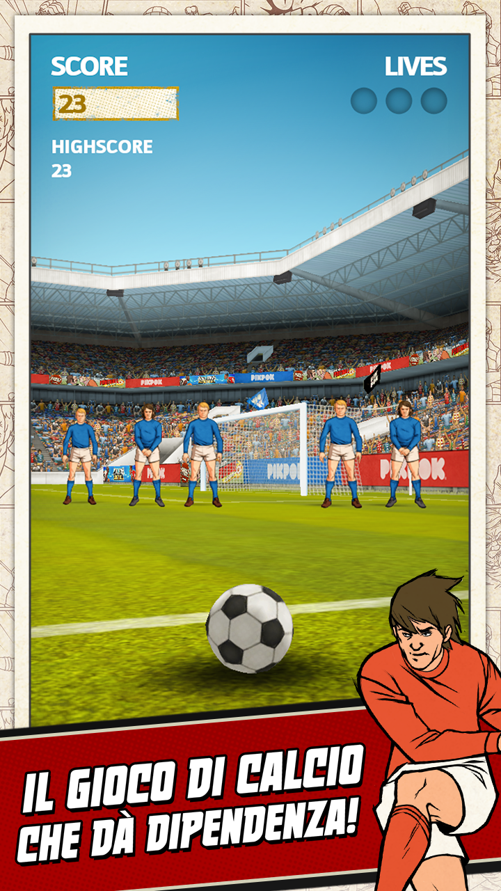 Android application Flick Kick Football screenshort