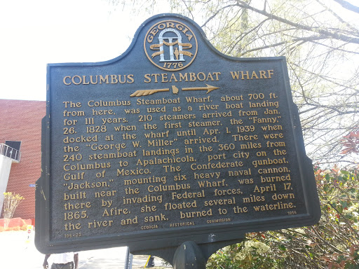 Columbus Steamboat Wharf Historical Marker