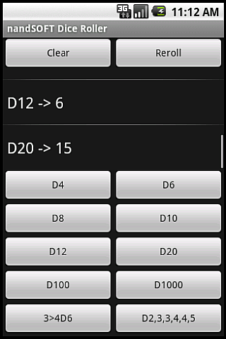 nandSOFT Dice Roller