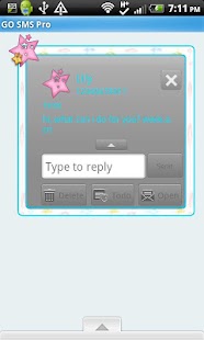 GO SMS THEME/GirlyStars3 Screenshots 2