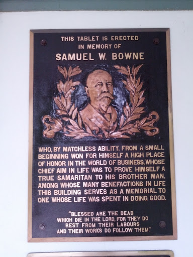 Samuel W. Bowne Memorial Plaque