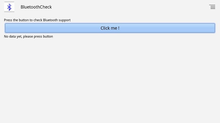 Bluetooth Check Screen 1