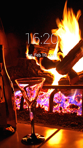 Fireplace Lock Screen