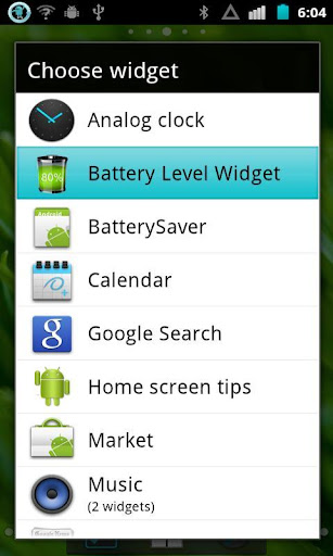 Battery Level Widget