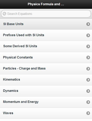 Physics Formulas and Equations