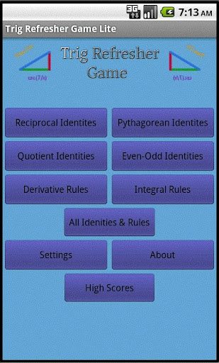 Trig Refresher Game Lite