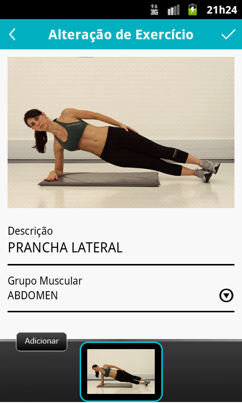 Personal Trainer App Screen 3