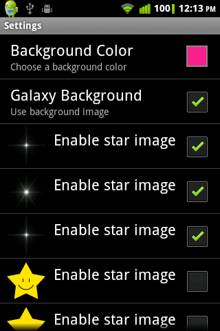 Twinkling Stars Live Wallpaper Screen 3