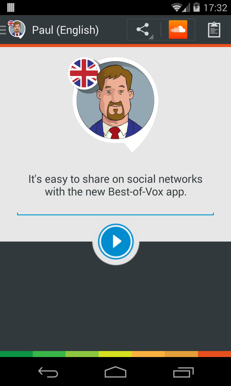 Paul TTS voice (English) Screen 1