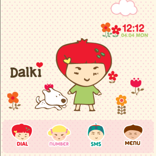 CUKI Theme Dalki pink flowers 娛樂 App LOGO-APP開箱王