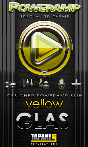 Poweramp skin Yellow Glas luxe