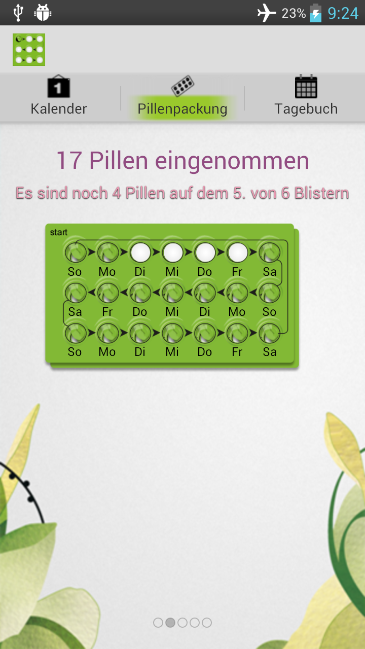 Pillenalarm Screen 2