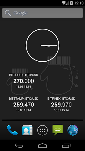 1 Bitcoin Price Ticker Widget