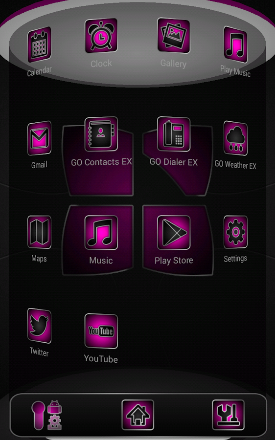 Next launcher theme Soft pink - screenshot