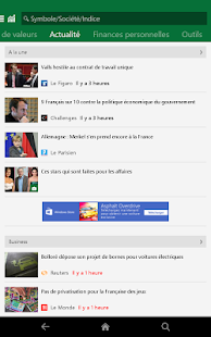  MSN Finance- Cours des actions – Vignette de la capture d'écran  