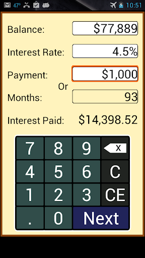 Payoff Calculator