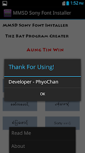 MMSD Sony Font Installer - screenshot thumbnail