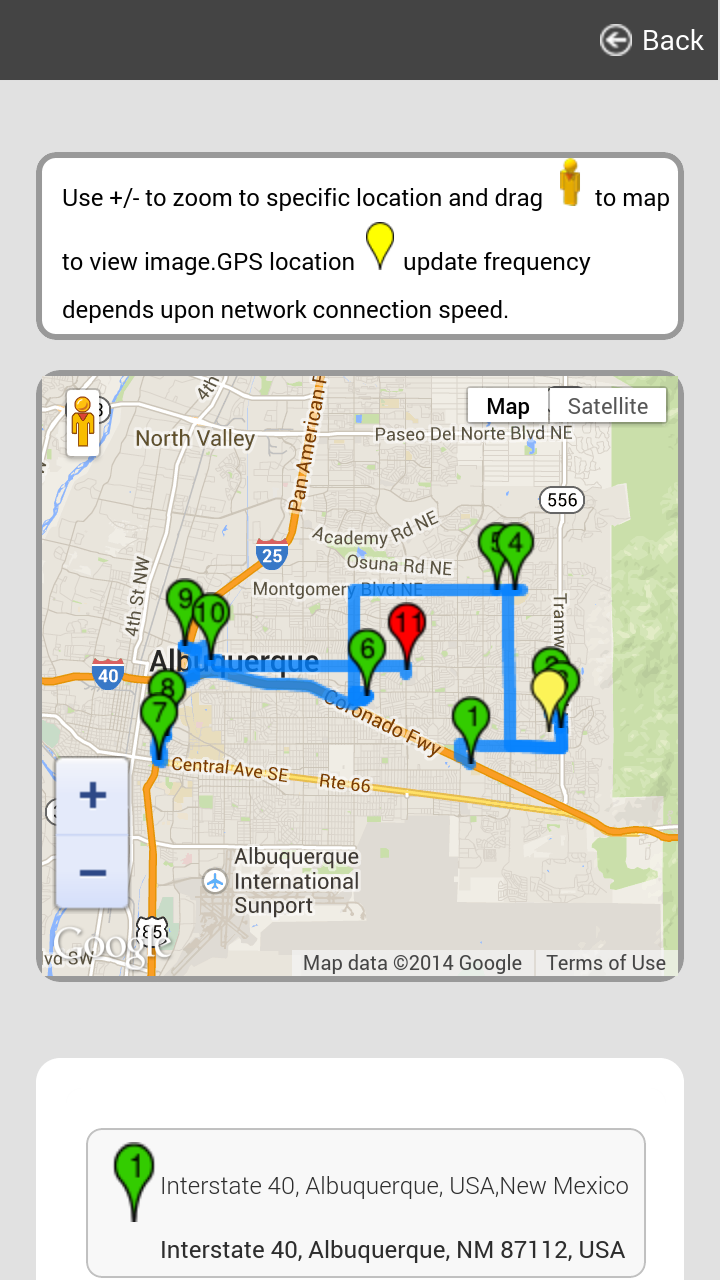 Breaking Bad on Location: GPS Screen 1