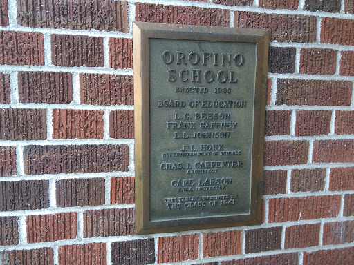 Orofino School Plaque