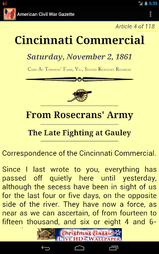 【免費教育App】1861 Nov Am Civil War Gazette-APP點子